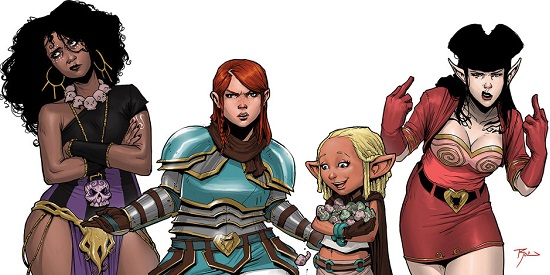 Rat Queens. Dee, Violet, Betty and Hannah